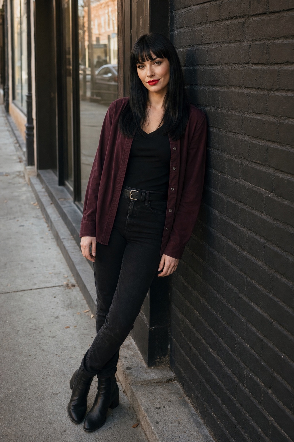 Roxy Reynard on an older-city sidewalk