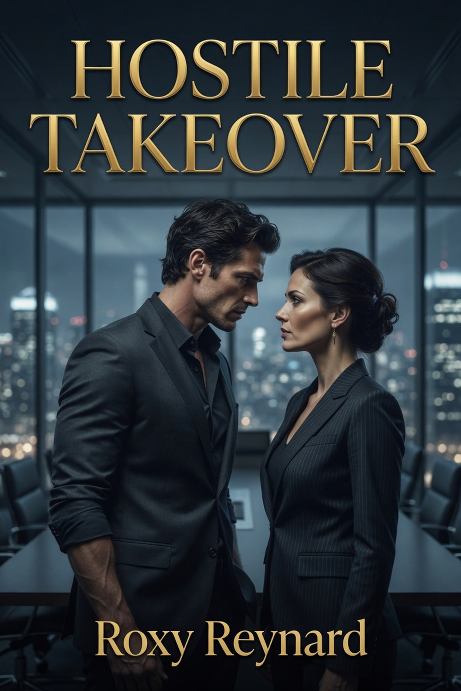 Hostile Takeover book cover by Roxy Reynard